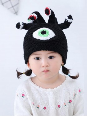 Big Kid's Alien Themed Knitted Hat